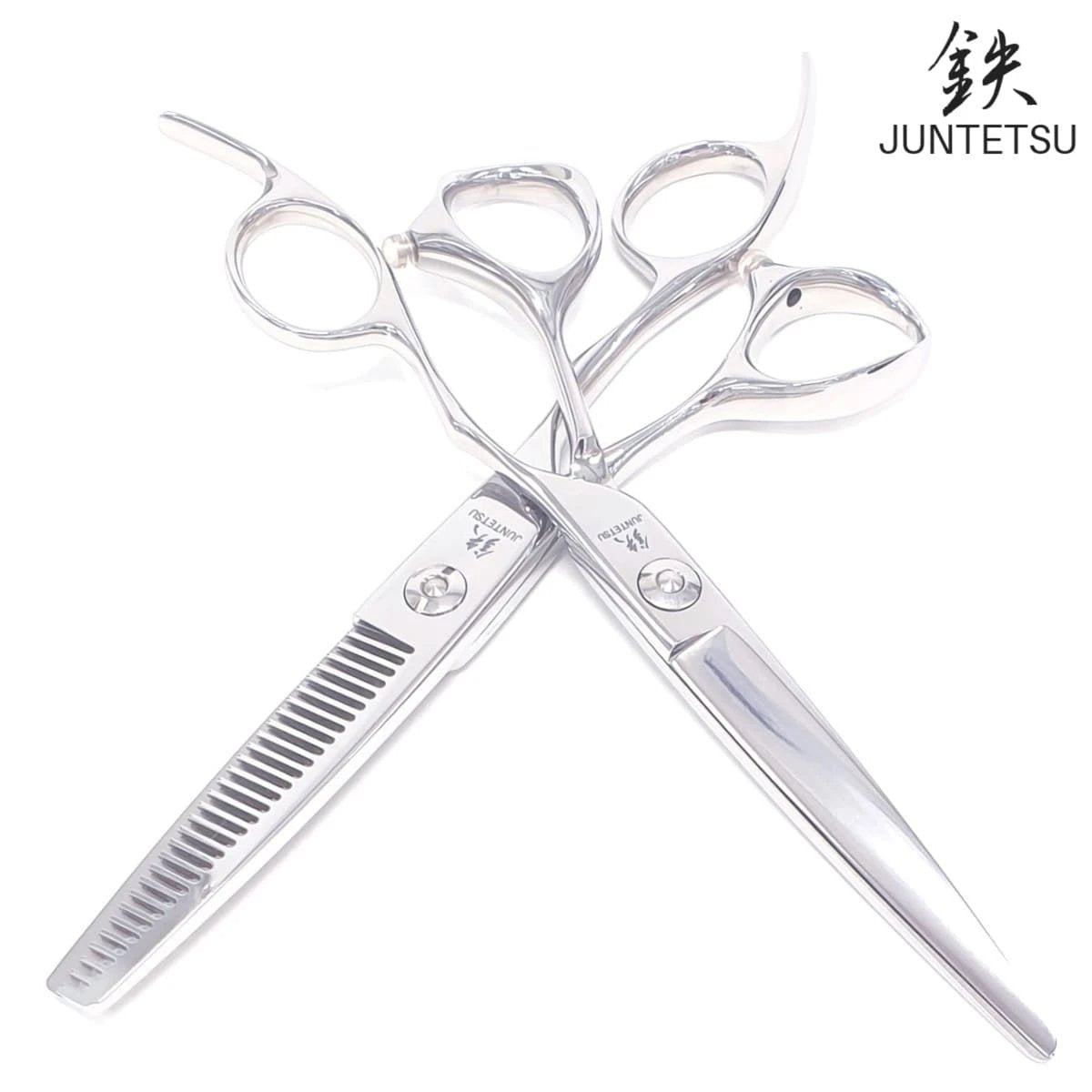 Juntetsu Silver Polished Hair Shears